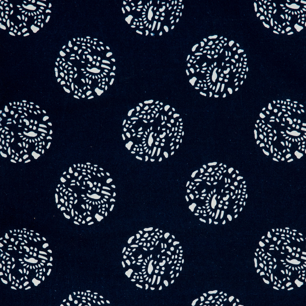 Dot Dot Dot Fabric - Natural Indigo