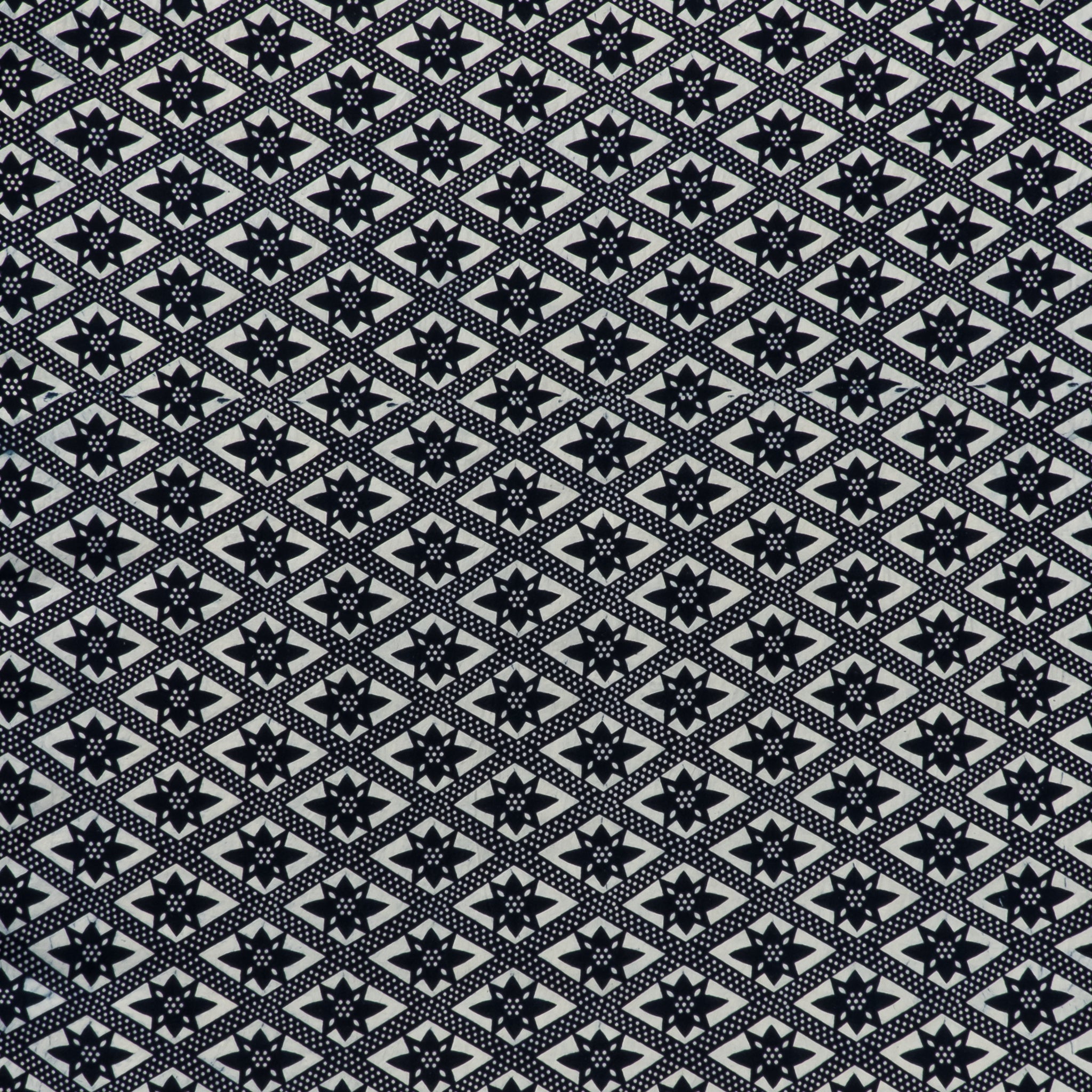 On the Fence Fabric - Natural Indigo