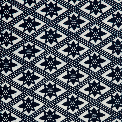 On the Fence Fabric - Natural Indigo