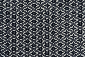 On the Fence Fabric - Natural Indigo
