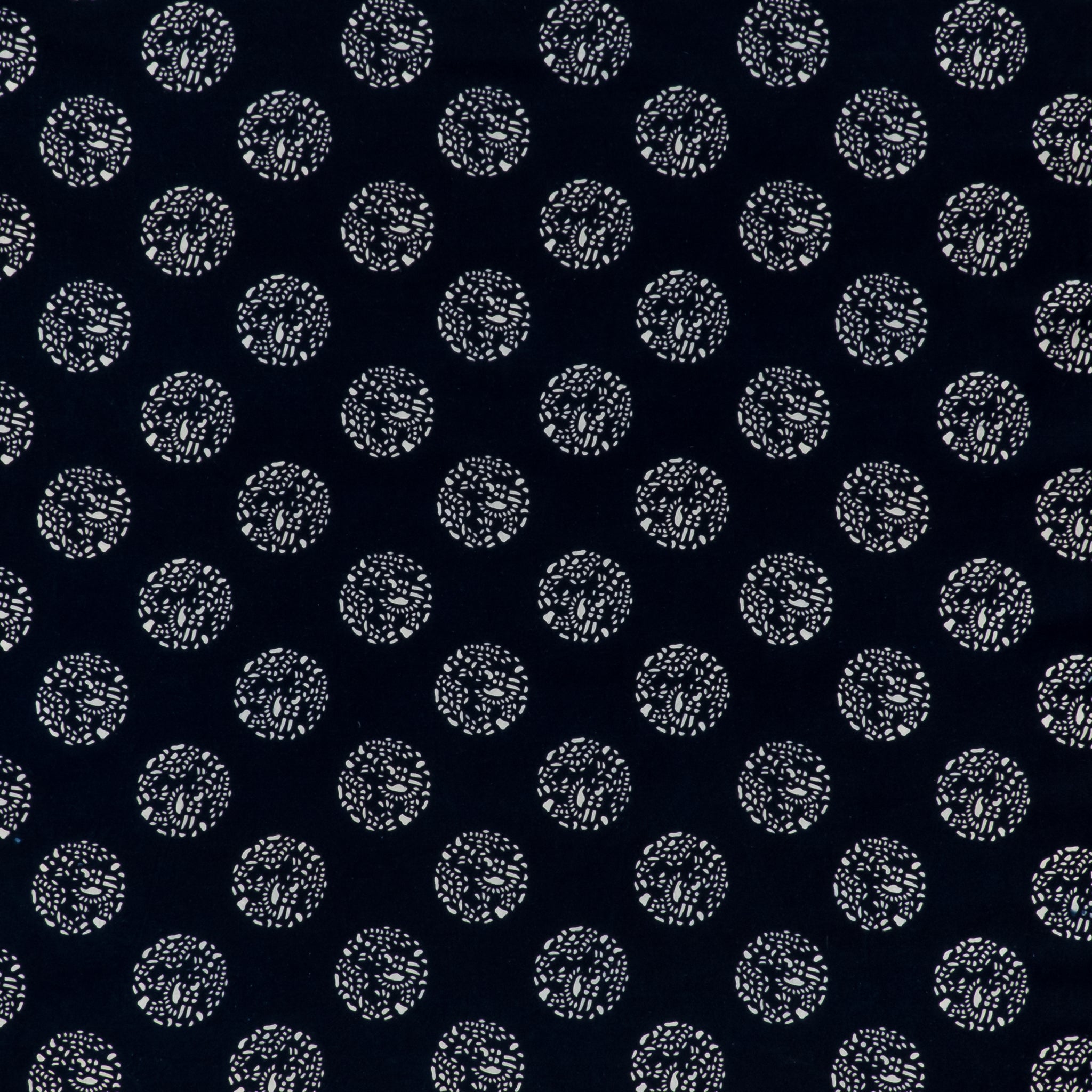 Dot Dot Dot Fabric - Natural Indigo