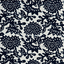 Load image into Gallery viewer, Flower Fabric - Natural Indigo