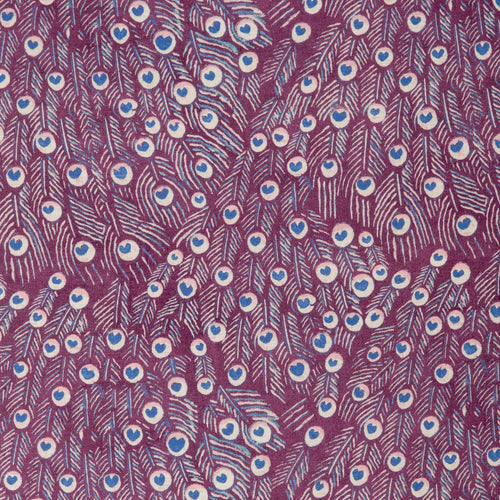 Peacock Fabric - Plum