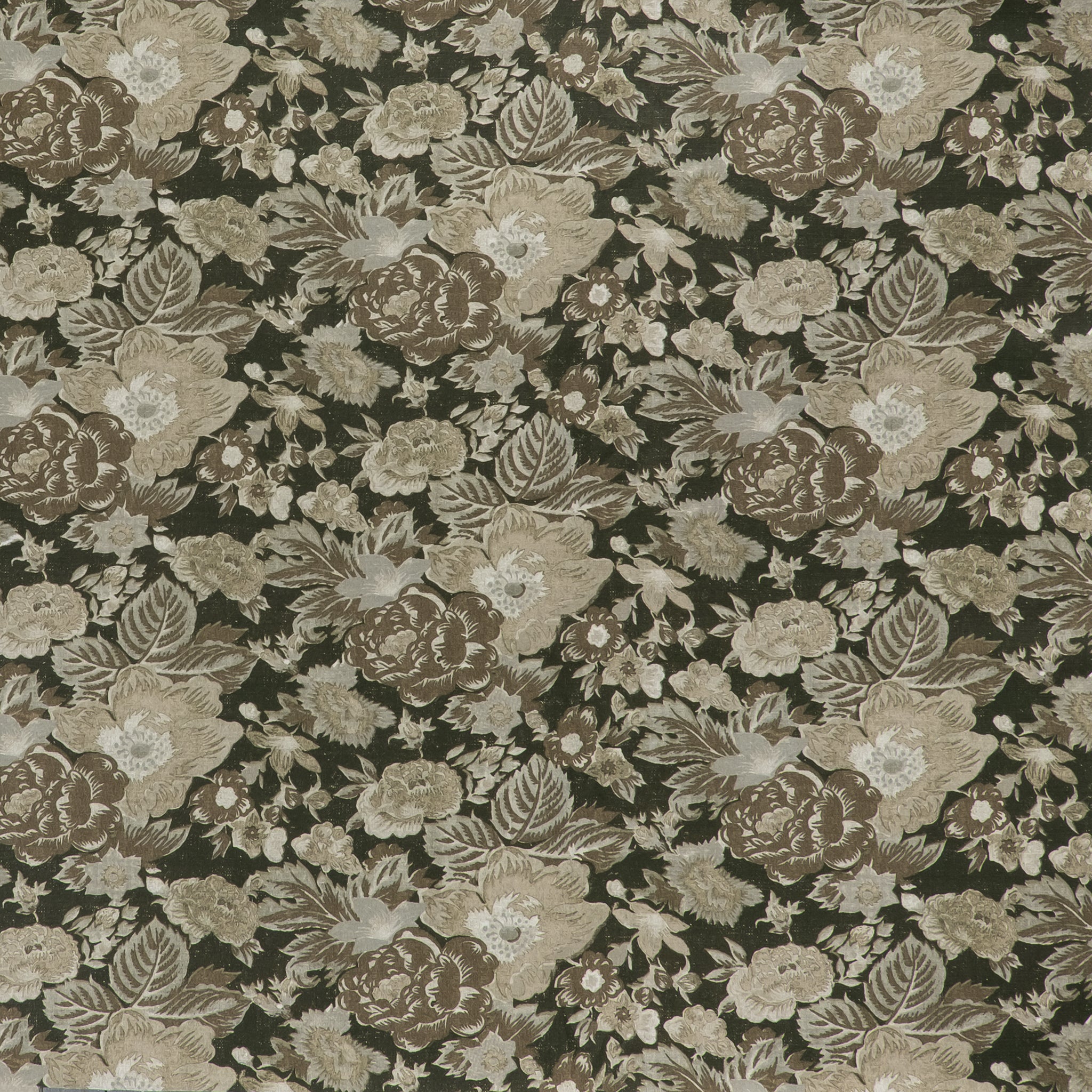 Summer Palace Fabric - Black Sesame