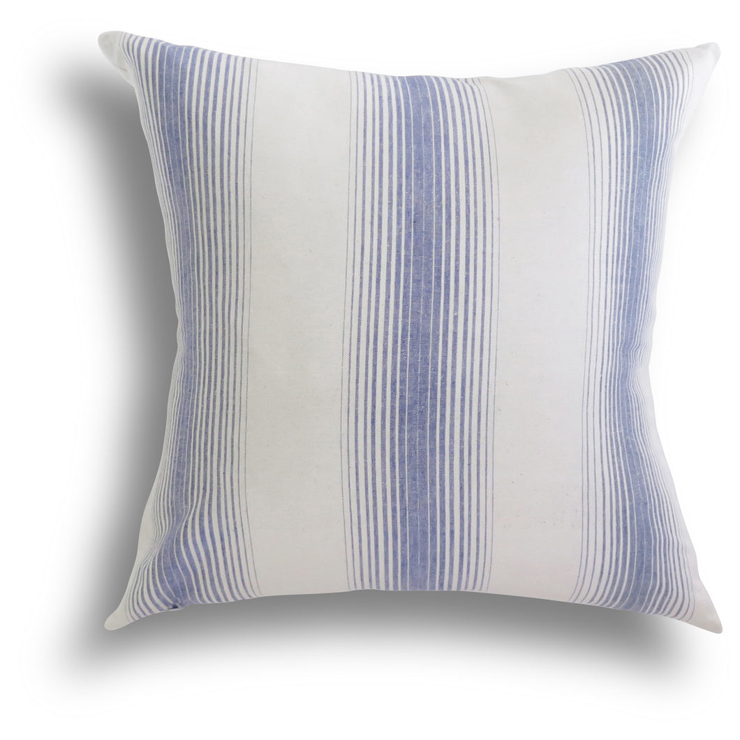 Homespun Stripe Pillow - Sea