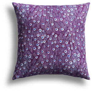 Peacock Pillow - Plum