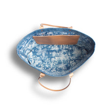 Load image into Gallery viewer, Large Mercantile Tote in Canton Blue