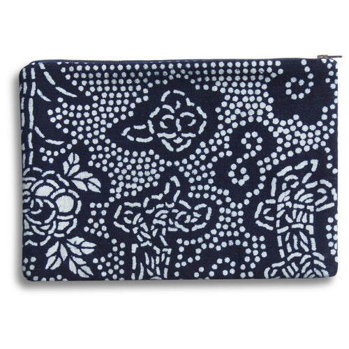 Vintage Indigo Dot Pouch