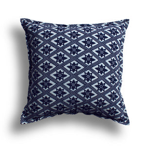 Indigo On the Fence Pillow, 22 x 22 in