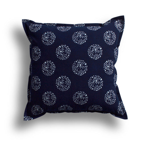 Indigo Dot Dot Dot Pillow, 22 x 22 in