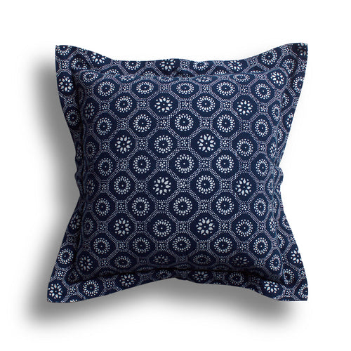 Indigo Honeycomb Pillow, 24 x 24 in